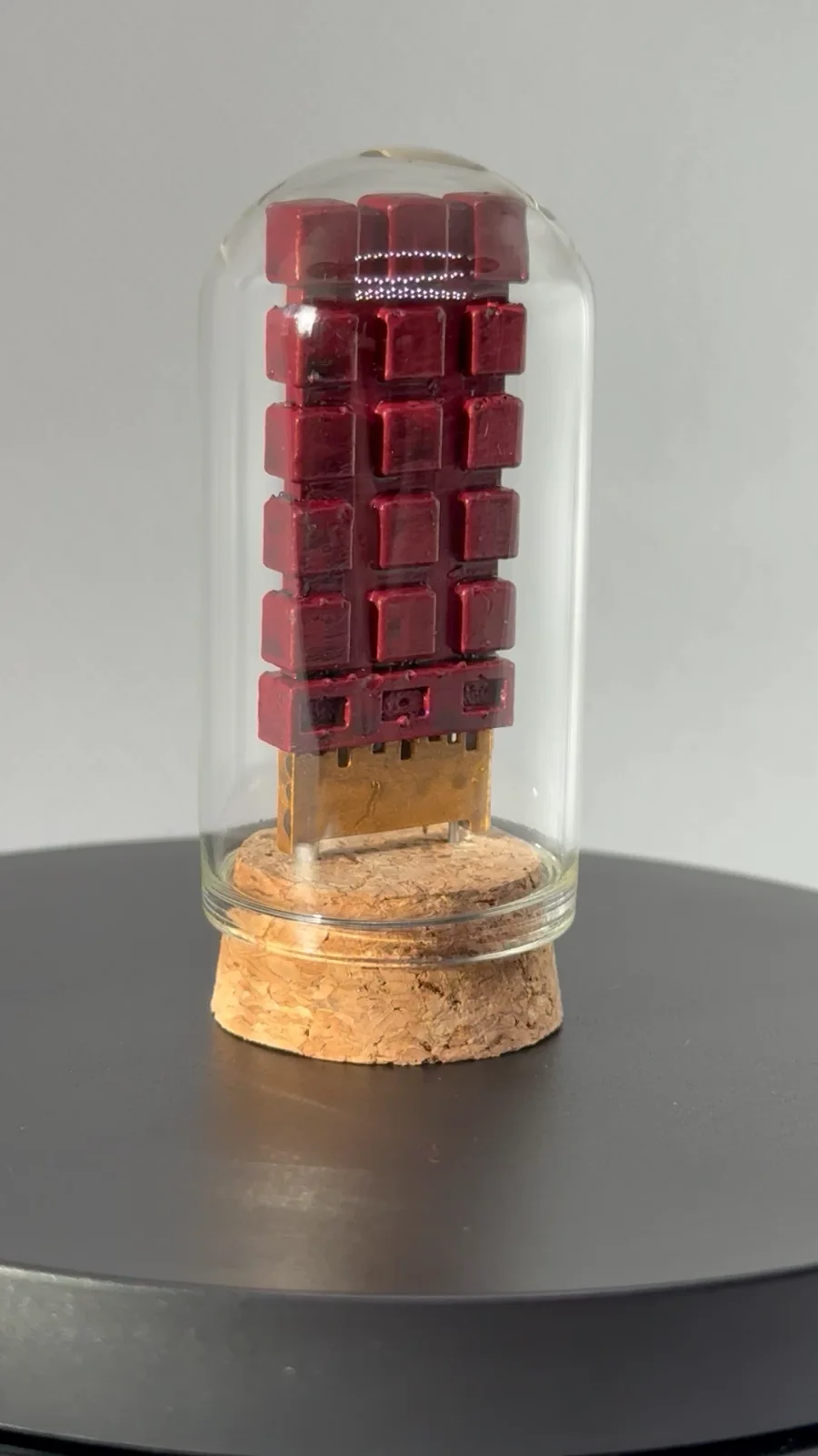 3d Printed Terminator 2 CPU chip 4k resin hand painted glass display - large, image 2