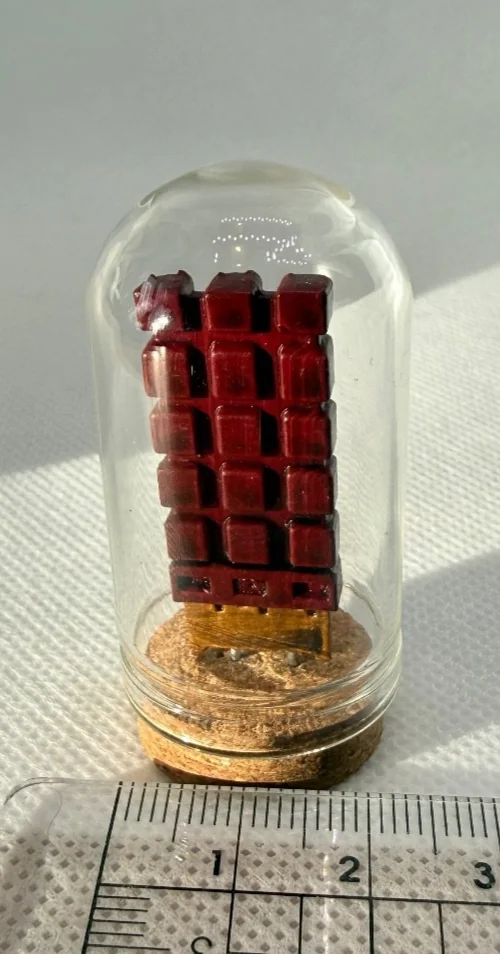 3d Printed Terminator 2 CPU chip 4k resin hand painted glass display - small, image 3