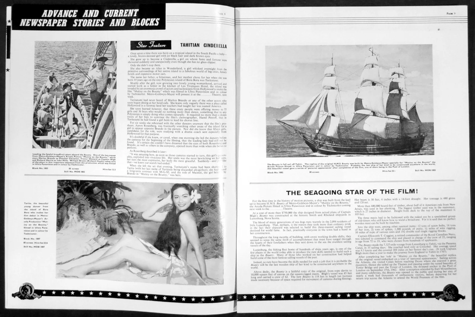 MUTINY ON THE BOUNTY 1962 Marlon Brando, Trevor Howard UK CAMPAIGN BOOK, изображение 2