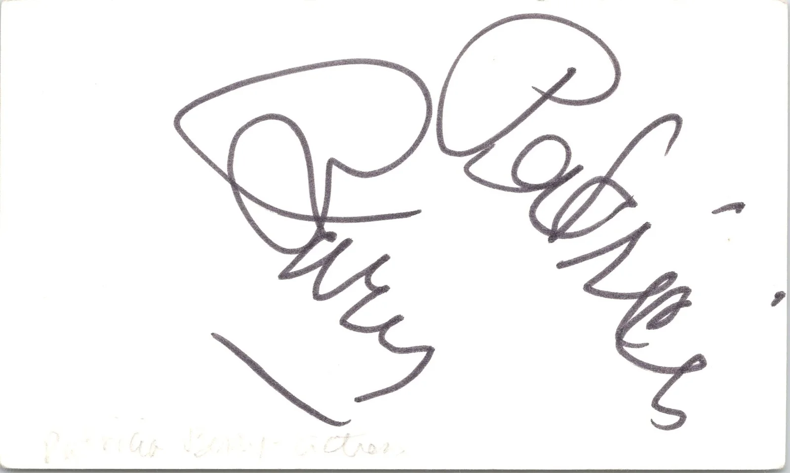 Patricia Barry — Patricia Barry Signed 3x5 Index Card Twilight Zone The Movie Autographed
