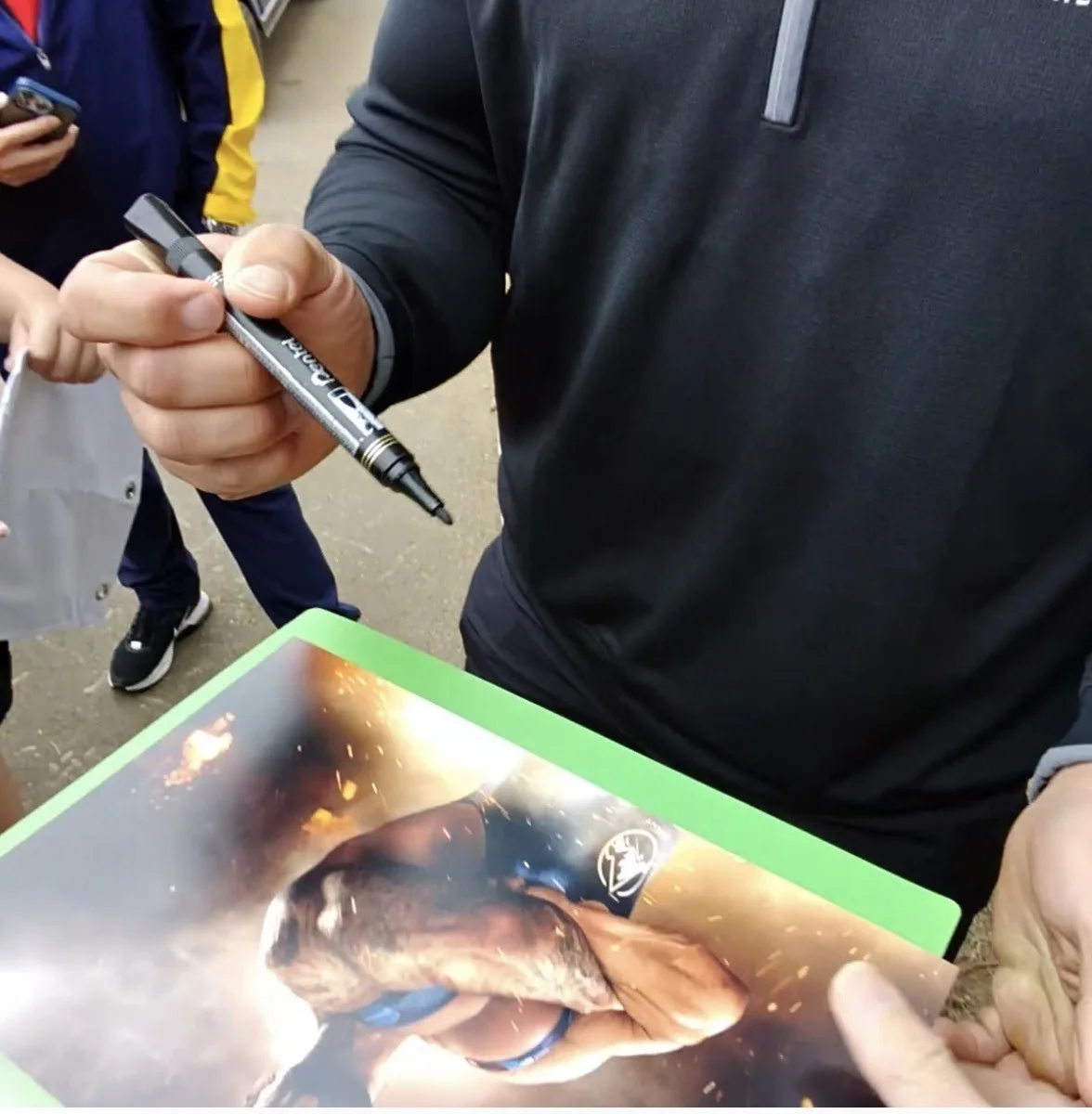 Giant Jamie Christian-Johal Gladiators Signed 12” x 8” Photo W/COA+Photo Proof, изображение 3