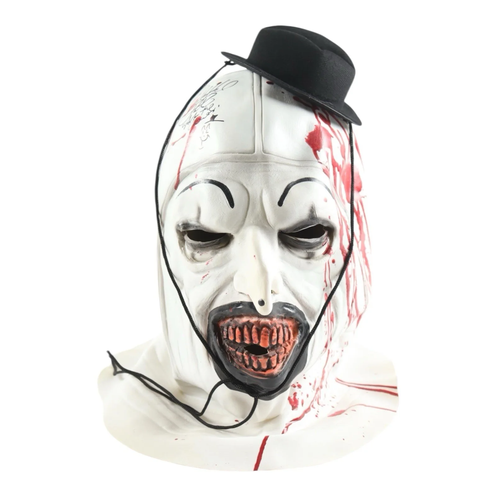 David Howard Thornton — David Howard Thornton Signed Terrifier Mask Art the Clown inscr Drawling JSA COA, image 3