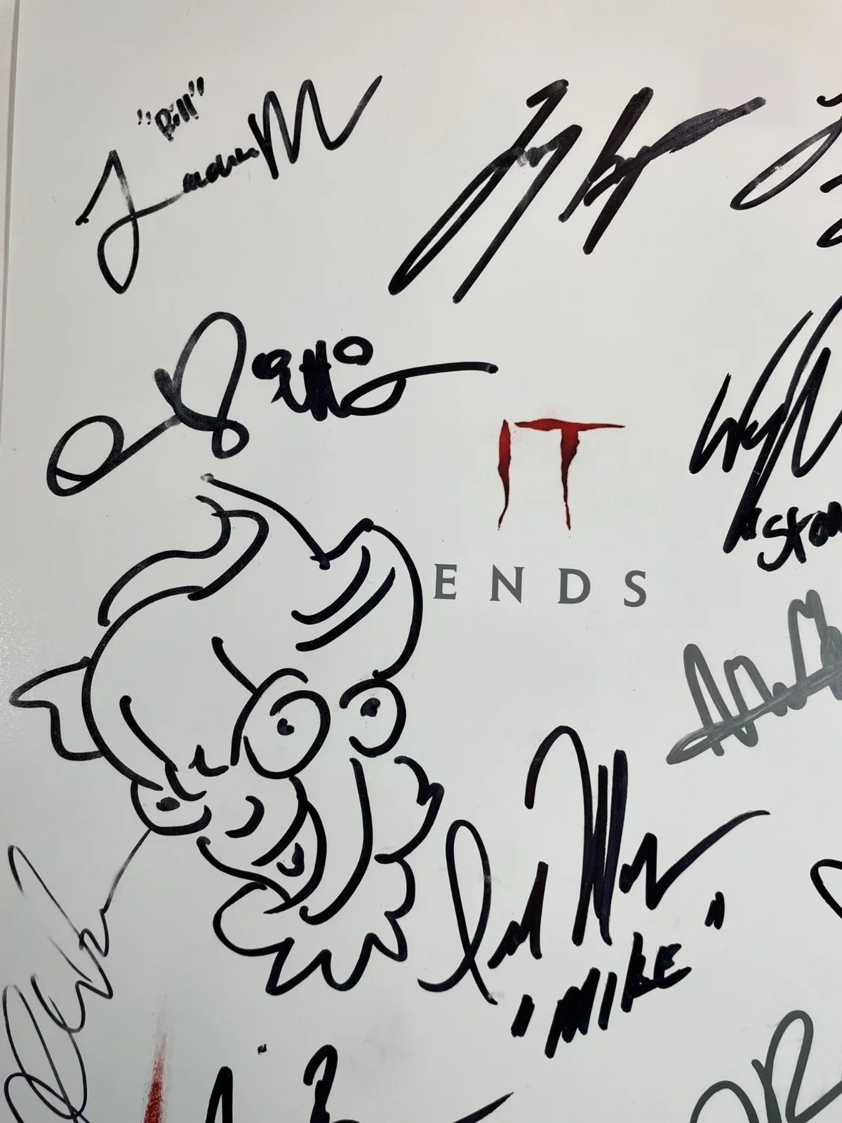 James Ransone — IT Chapter Two Cast Signed By 14 11x17 Movie Poster Pennywise Sketch Beckett LOA, изображение 4