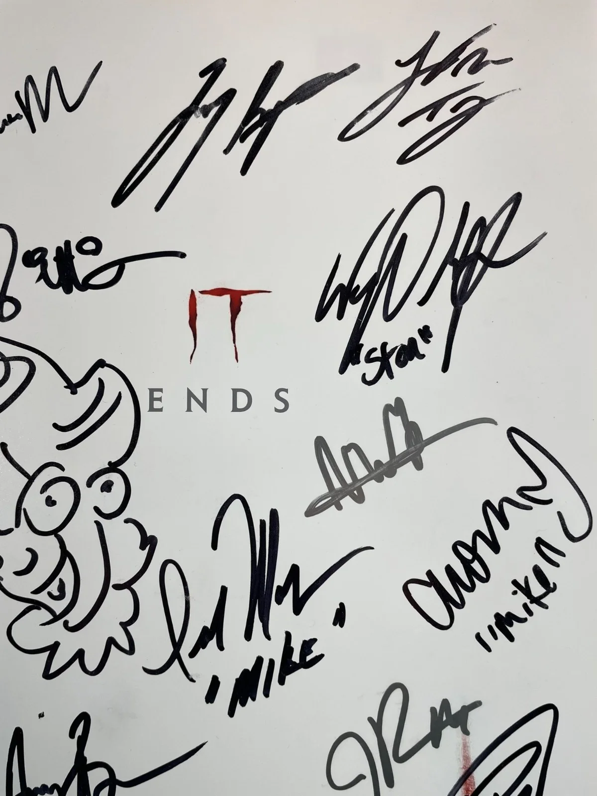 James Ransone — IT Chapter Two Cast Signed By 14 11x17 Movie Poster Pennywise Sketch Beckett LOA, изображение 5