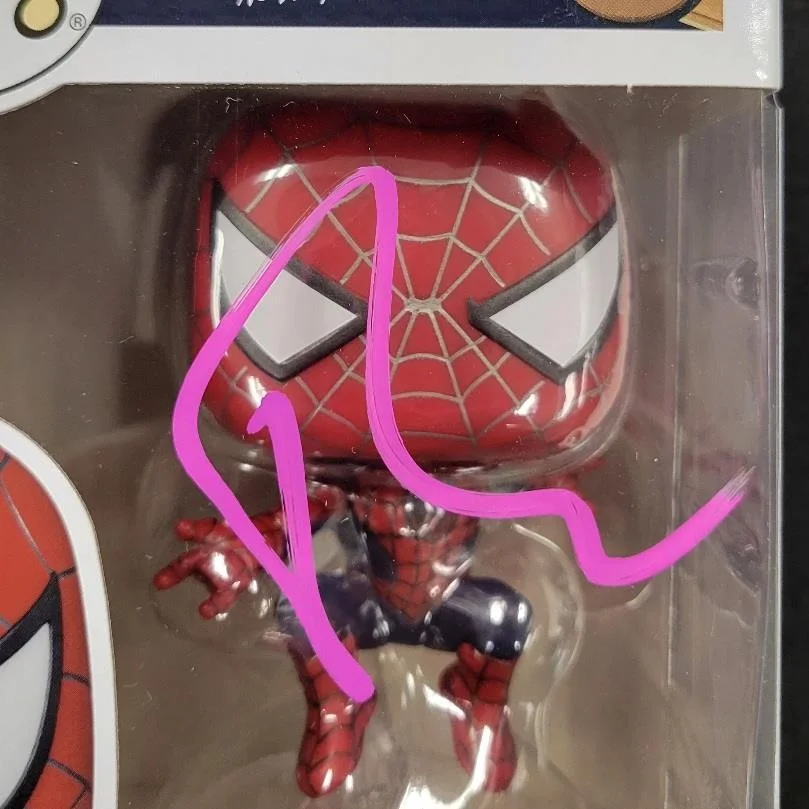 Tobey Maguire — Tobey Maguire signed Friendly Neighborhood Spider-Man Funko Pop 1158 Beckett BAS, изображение 2