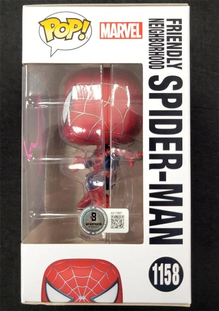 Tobey Maguire — Tobey Maguire signed Friendly Neighborhood Spider-Man Funko Pop 1158 Beckett BAS, изображение 3
