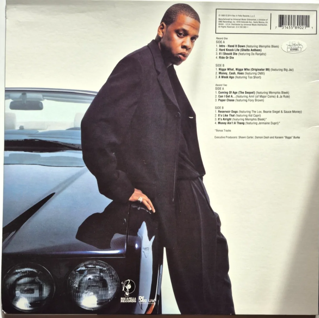 JAY-Z SIGNED AUTOGRAPHED HARD KNOCK LIFE ALBUM VINYL HOVA BEYONCE RARE JSA COA, изображение 3