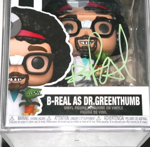 B-REAL SIGNED CYPRESS HILL DR GREENTHUMB PSA ENCAPSULATED FUNKO POP VINYL FIGURE, image 3