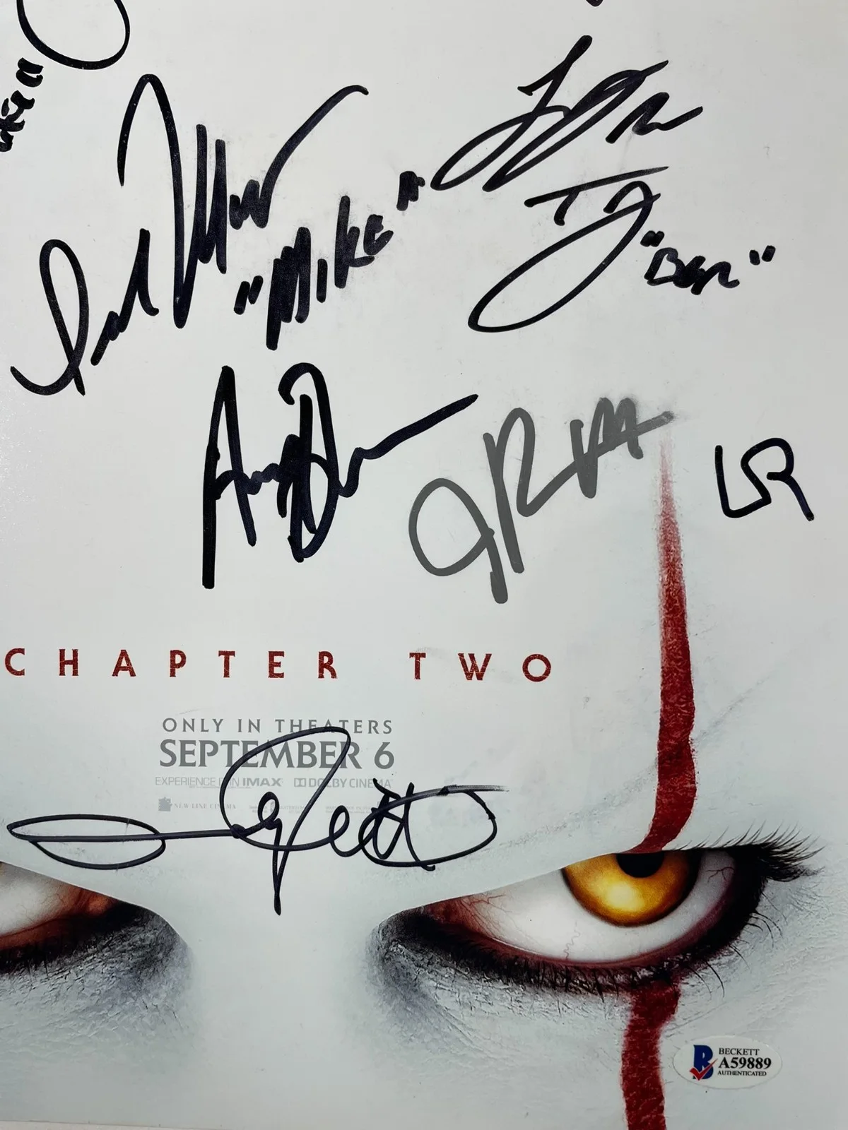 James Ransone — IT Chapter Two Cast Signed By 12 11x17 Movie Poster Chastain Ransone Beckett LOA, изображение 2