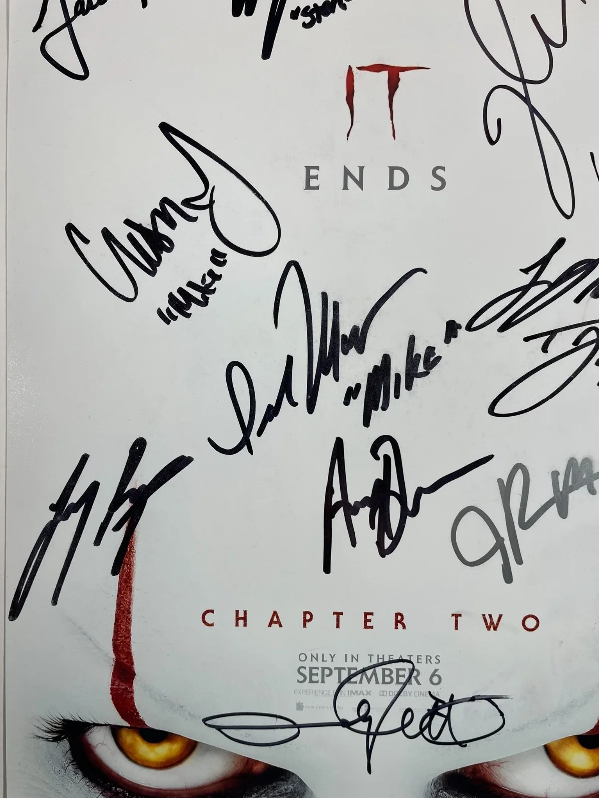 James Ransone — IT Chapter Two Cast Signed By 12 11x17 Movie Poster Chastain Ransone Beckett LOA, изображение 3