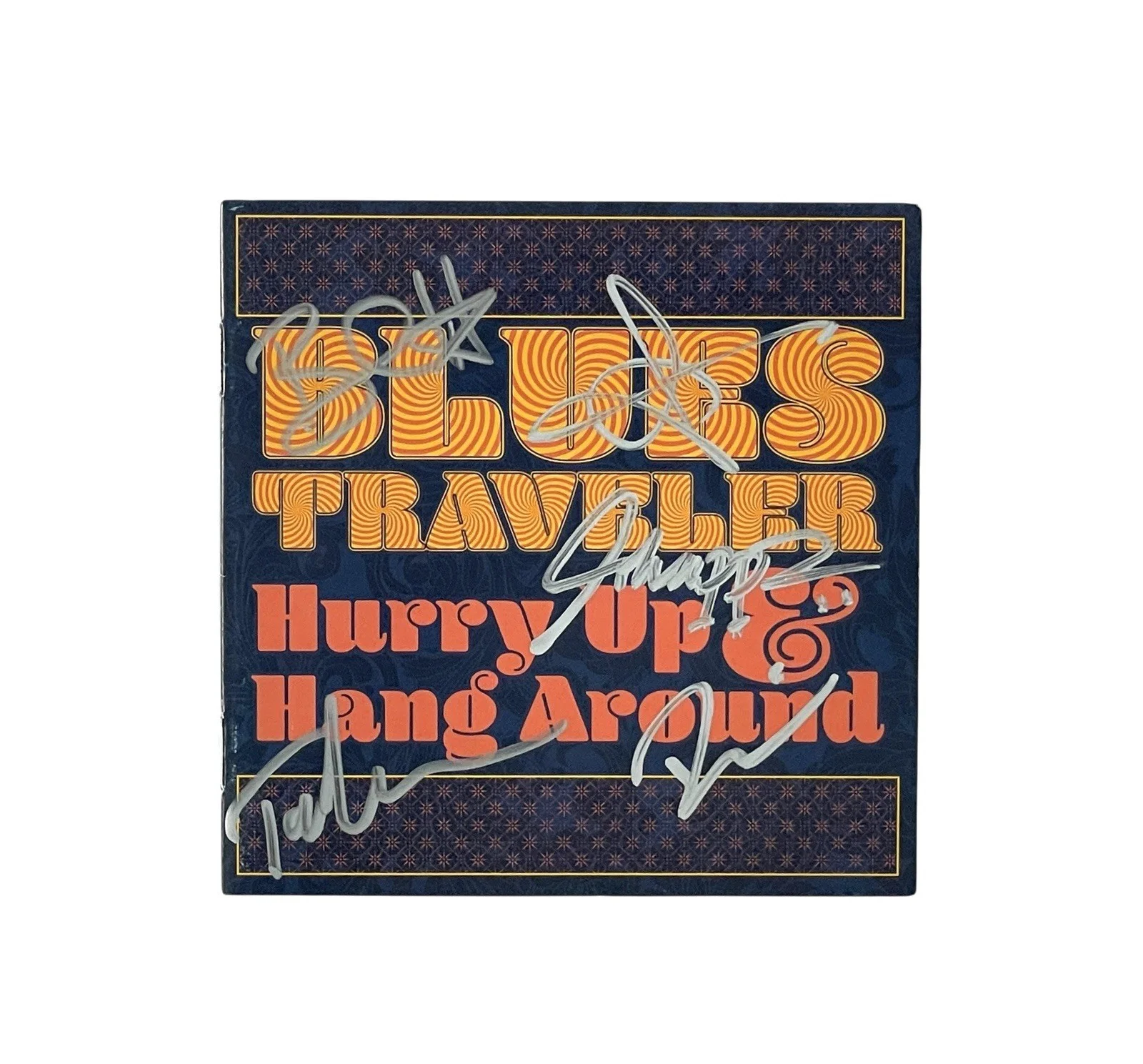 Blues Traveler Band Signed Hurry Up & Hang Around CD Booklet John Popper ACOA, изображение 2