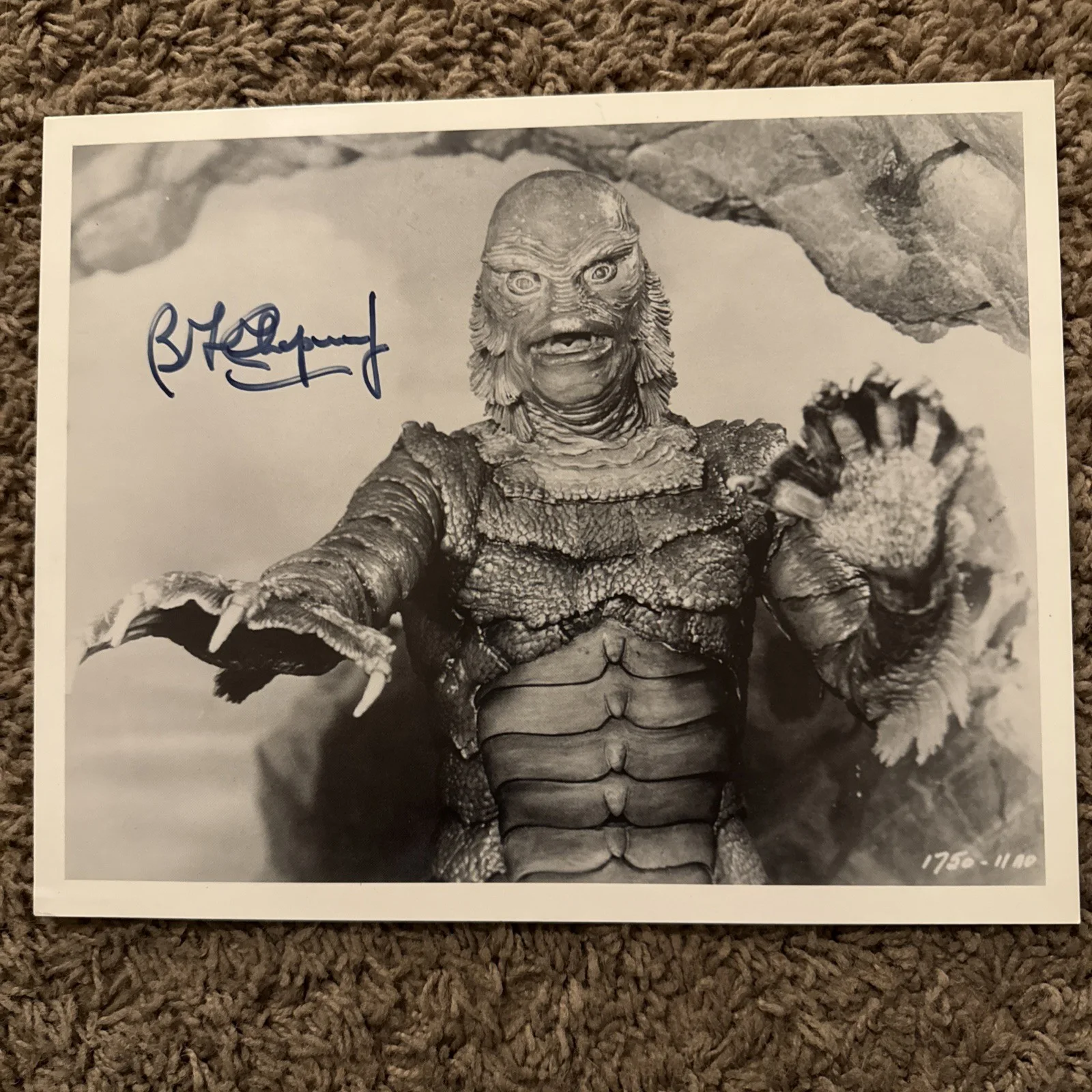 Ben F Chapman, Jr — Ben F Chapman Jr CREATURE FROM THE BLACK LAGOON Gill-man signed 8 x 10 photo