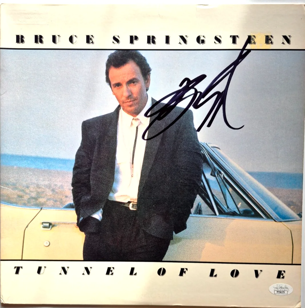BRUCE SPRINGSTEEN SIGNED AUTOGRAPHED TUNNEL OF LOVE ALBUM COVER RARE JSA LOA, изображение 2