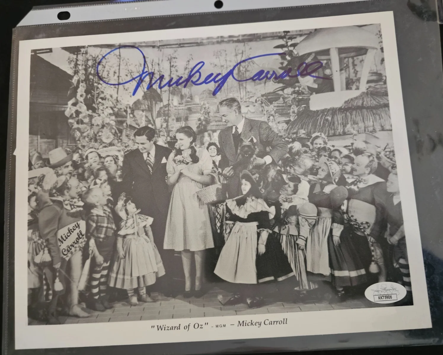 Mickey Carroll — Mickey Carroll Signed 8x10 Photo The Wizard of Oz Autographed JSA COA auto