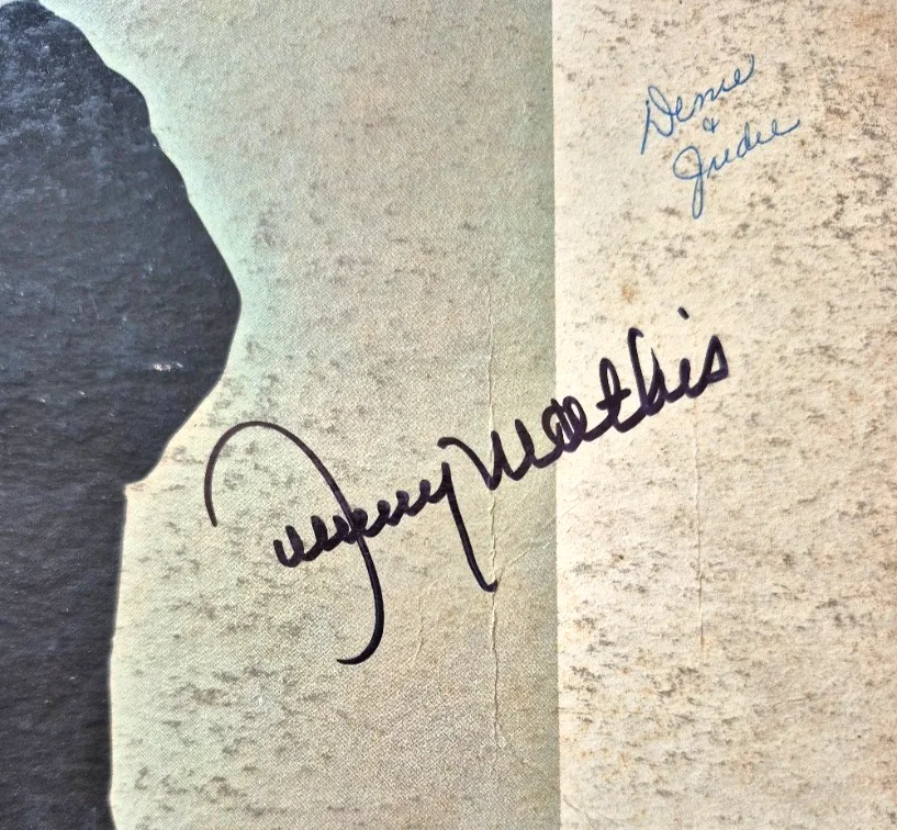 JOHNNY MATHIS SIGNED AUTOGRAPHED WARM PERCY FAITH ALBUM VINYL RARE PSA COA, image 2