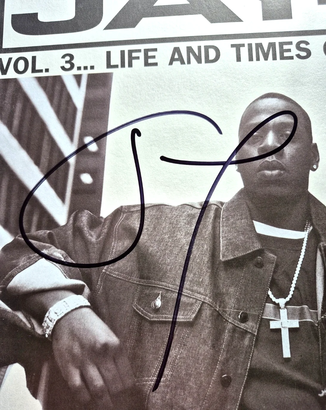 JAY-Z — JAY-Z SIGNED AUTOGRAPH LIFE AND TIMES OF SEAN CARTER VOL 3 ALBUM VINYL JSA COA, изображение 3