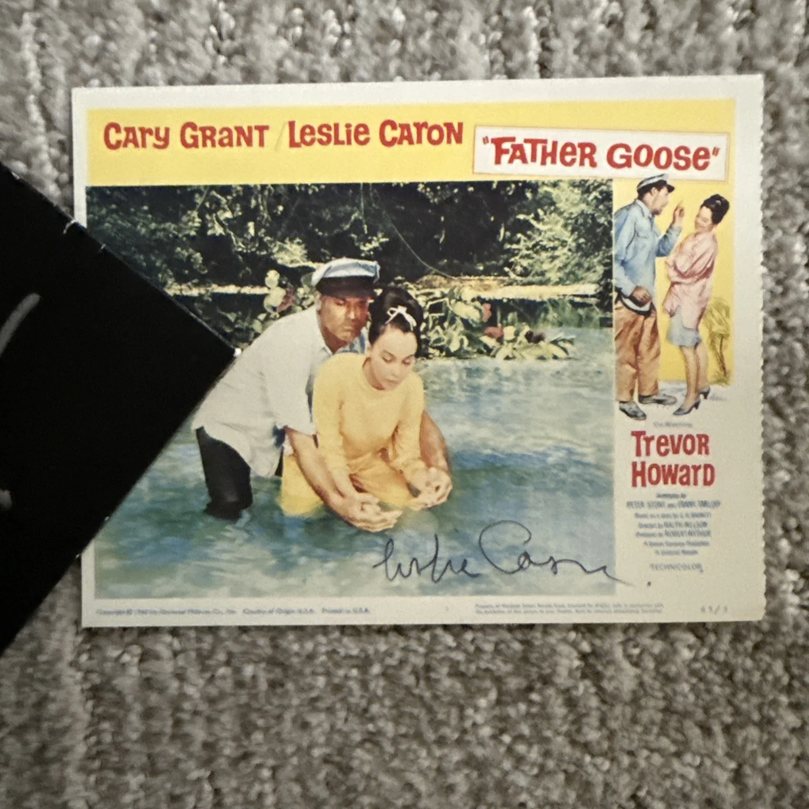 Leslie Caron Father Goose 4x6 Hand Signed Photo Card Autograph JSA, изображение 2