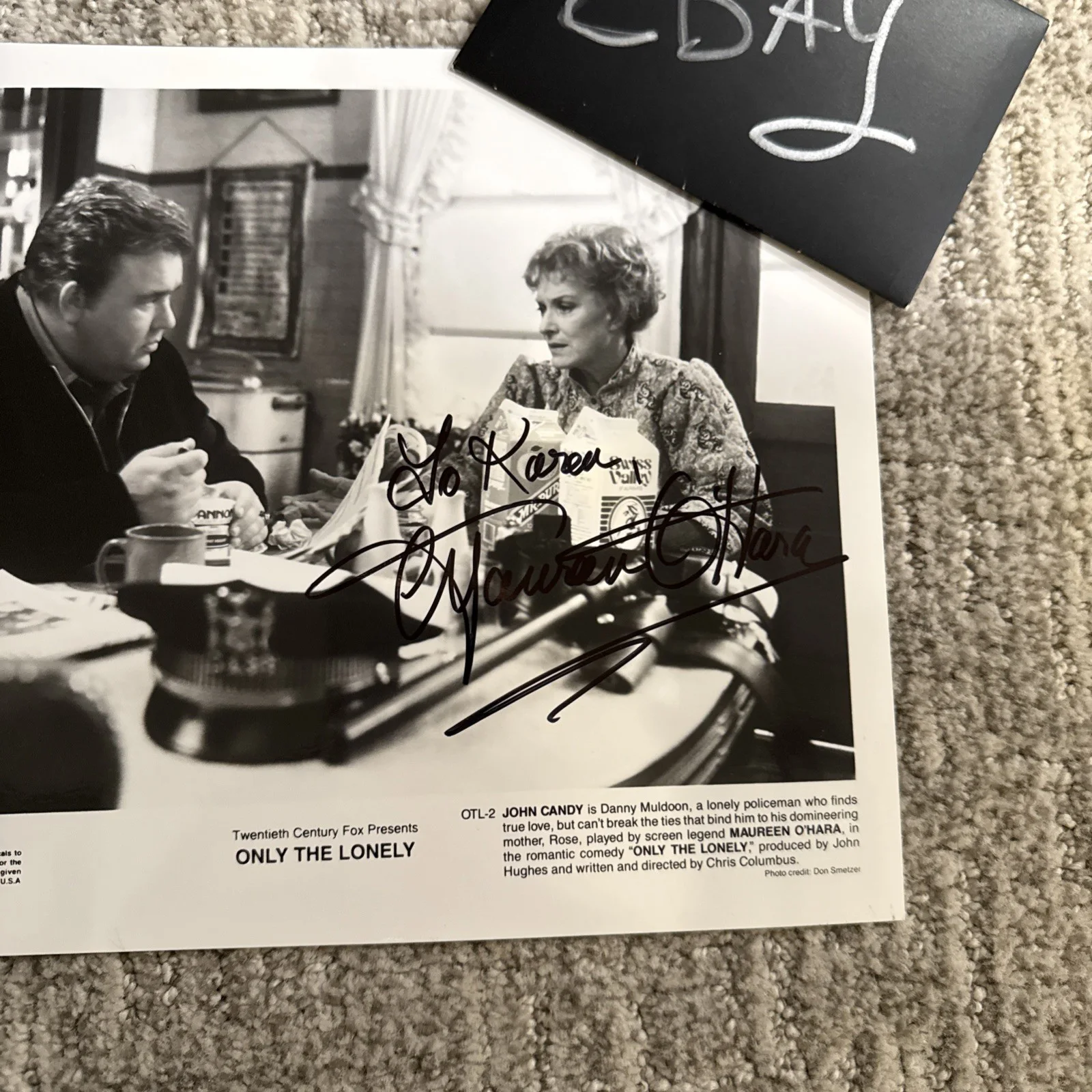 Maureen O’Hara 1992 Only The Lonely 8x10 Hand Signed Photo Autograph JSA, изображение 3