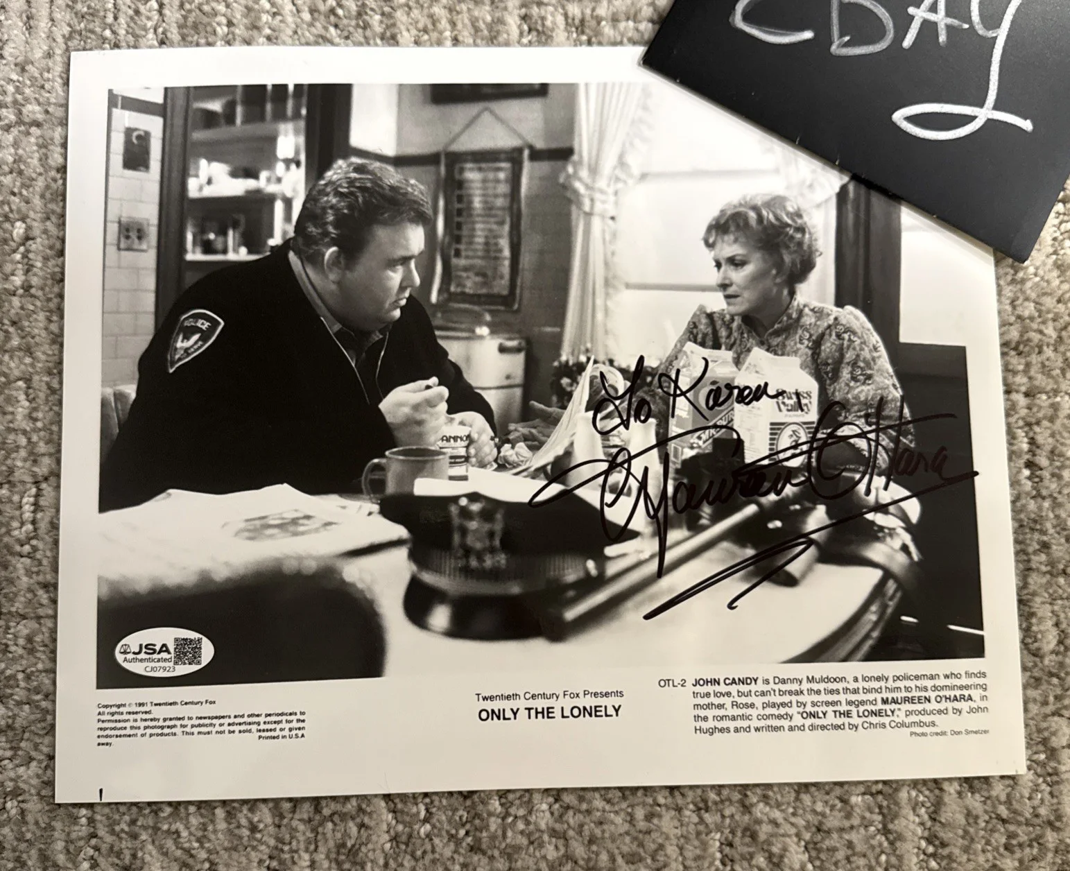 Maureen O’Hara 1992 Only The Lonely 8x10 Hand Signed Photo Autograph JSA, изображение 4