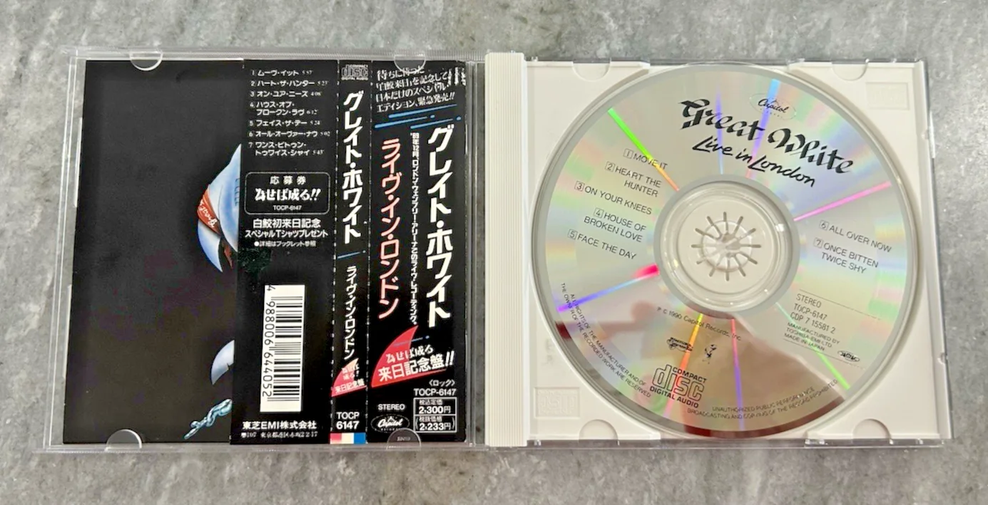 Great White- Live in London, autographed CD, By Entire Band, изображение 2