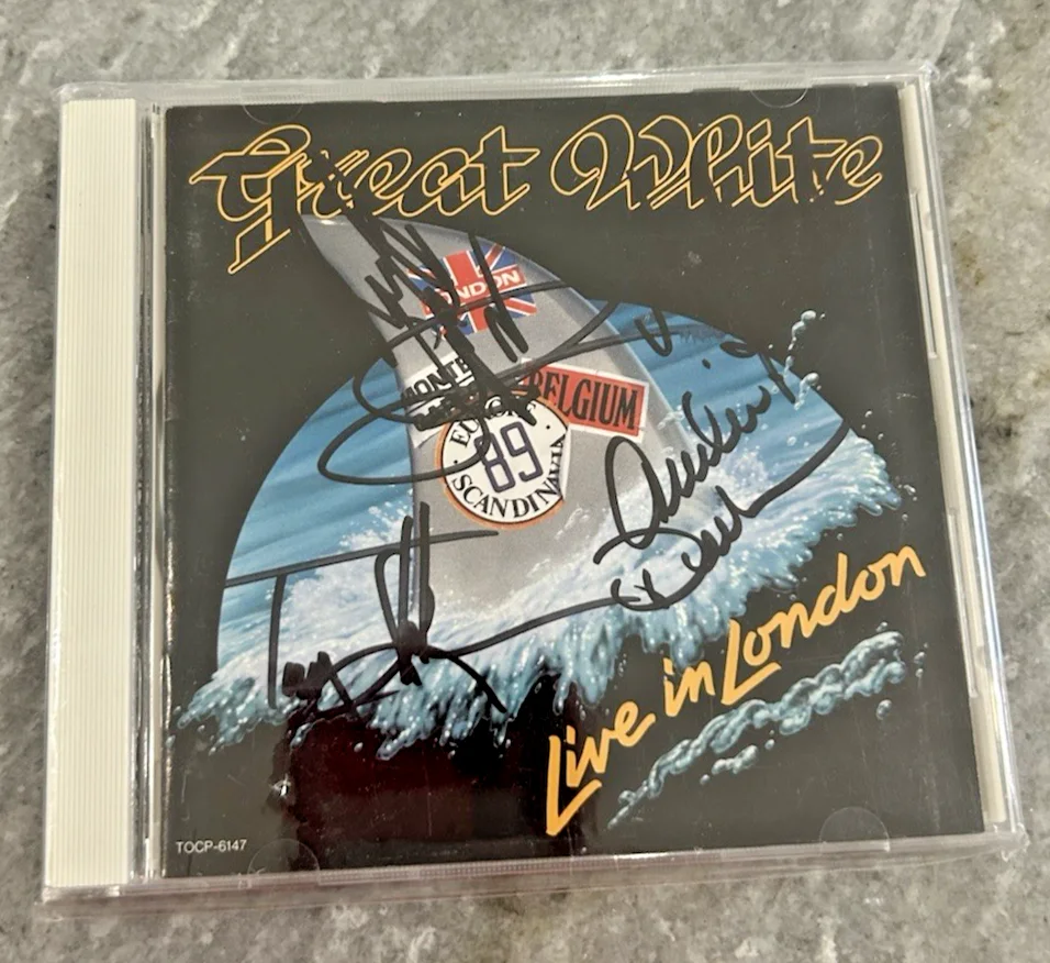 Great White- Live in London, autographed CD, By Entire Band, изображение 4