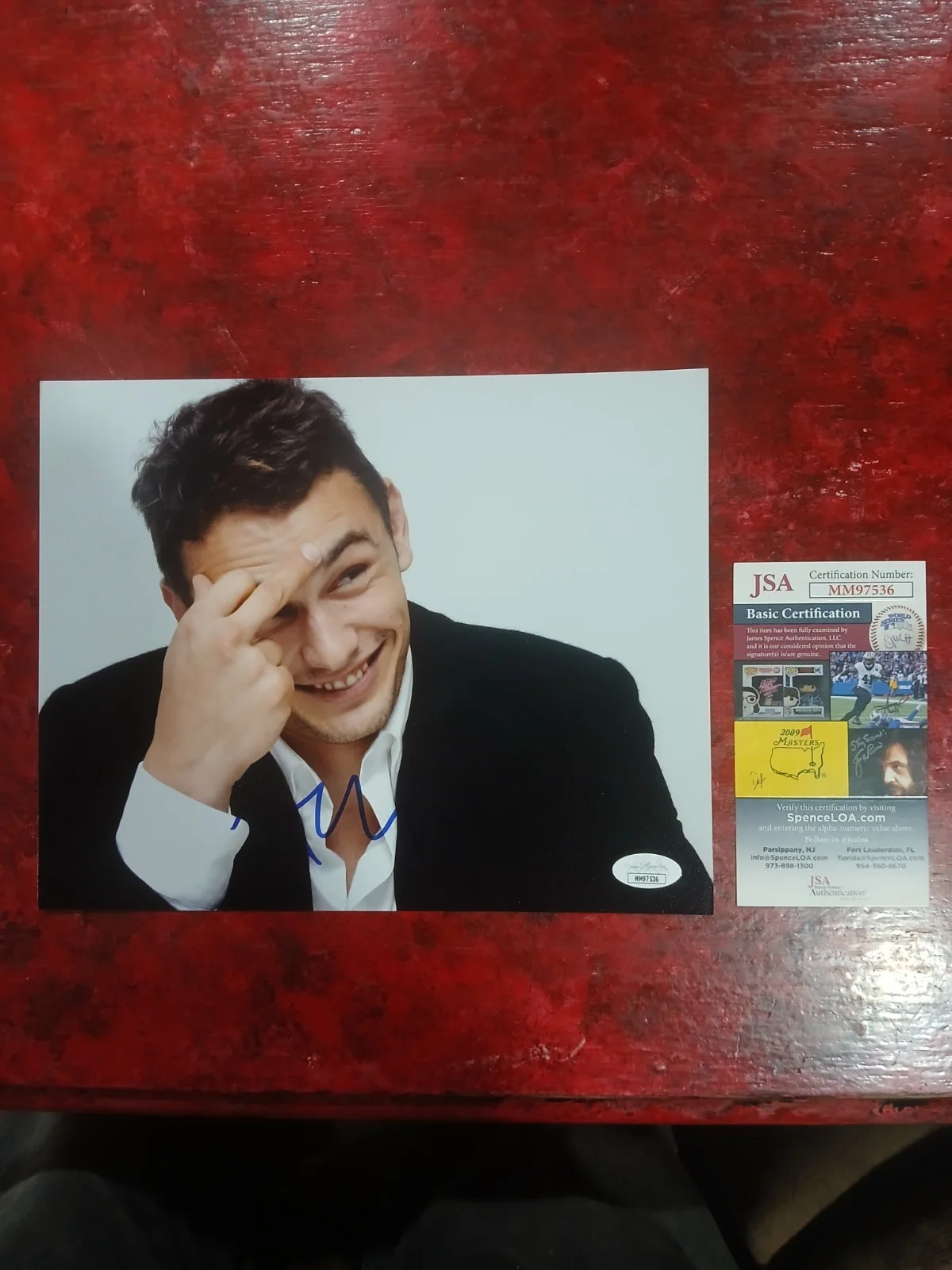 James Franco — James Franco Autograph "Middle Finger" JSA & Glittergraphs 8x10