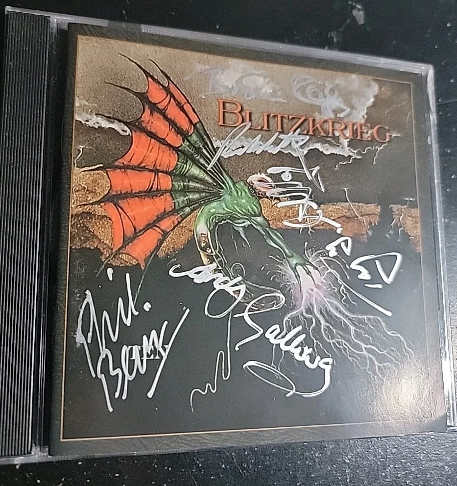 Blitzkrieg TEN Autographed Cd Nwobhm 1997 UK Import NEAT Metal Records Label, image 3