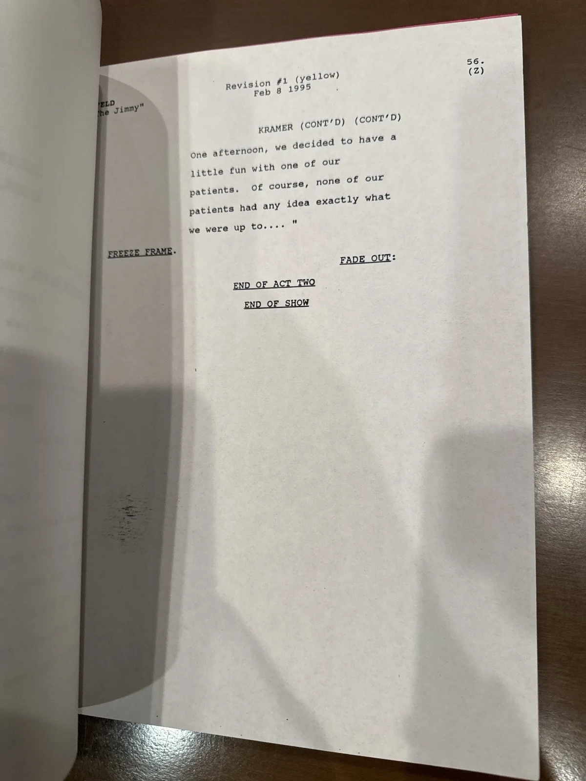 Seinfeld “The Jimmy” 1995 Script Signed by Jerry Seinfeld and cast., image 4