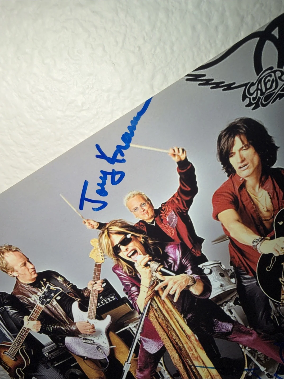 Joey Kramer Joe Perry Signed 8x10 Photo Autograph Aerosmith, image 2