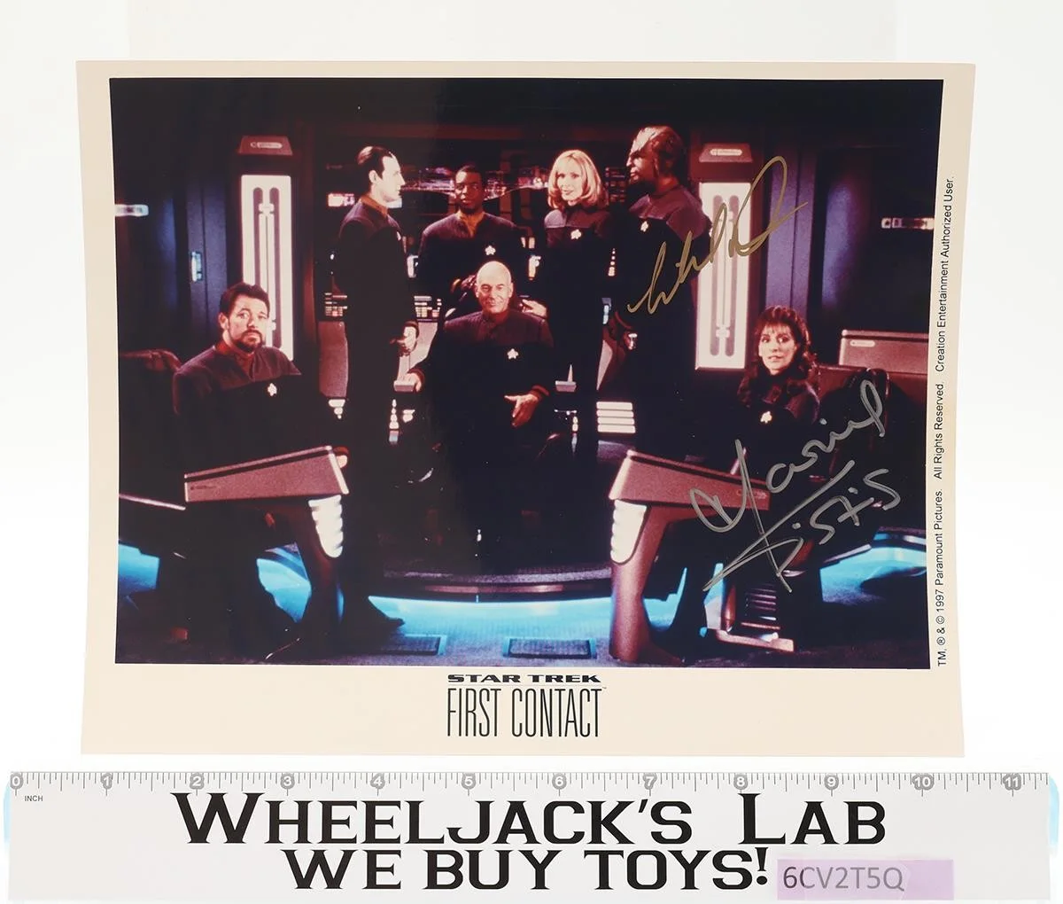 Marina Sirtis — Worf / Deanna Troi Star Trek Michael Dorn / Marina Sirtis AUTOGRAPHED 8x10 Photo