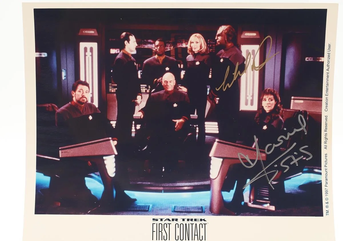Marina Sirtis — Worf / Deanna Troi Star Trek Michael Dorn / Marina Sirtis AUTOGRAPHED 8x10 Photo, изображение 3