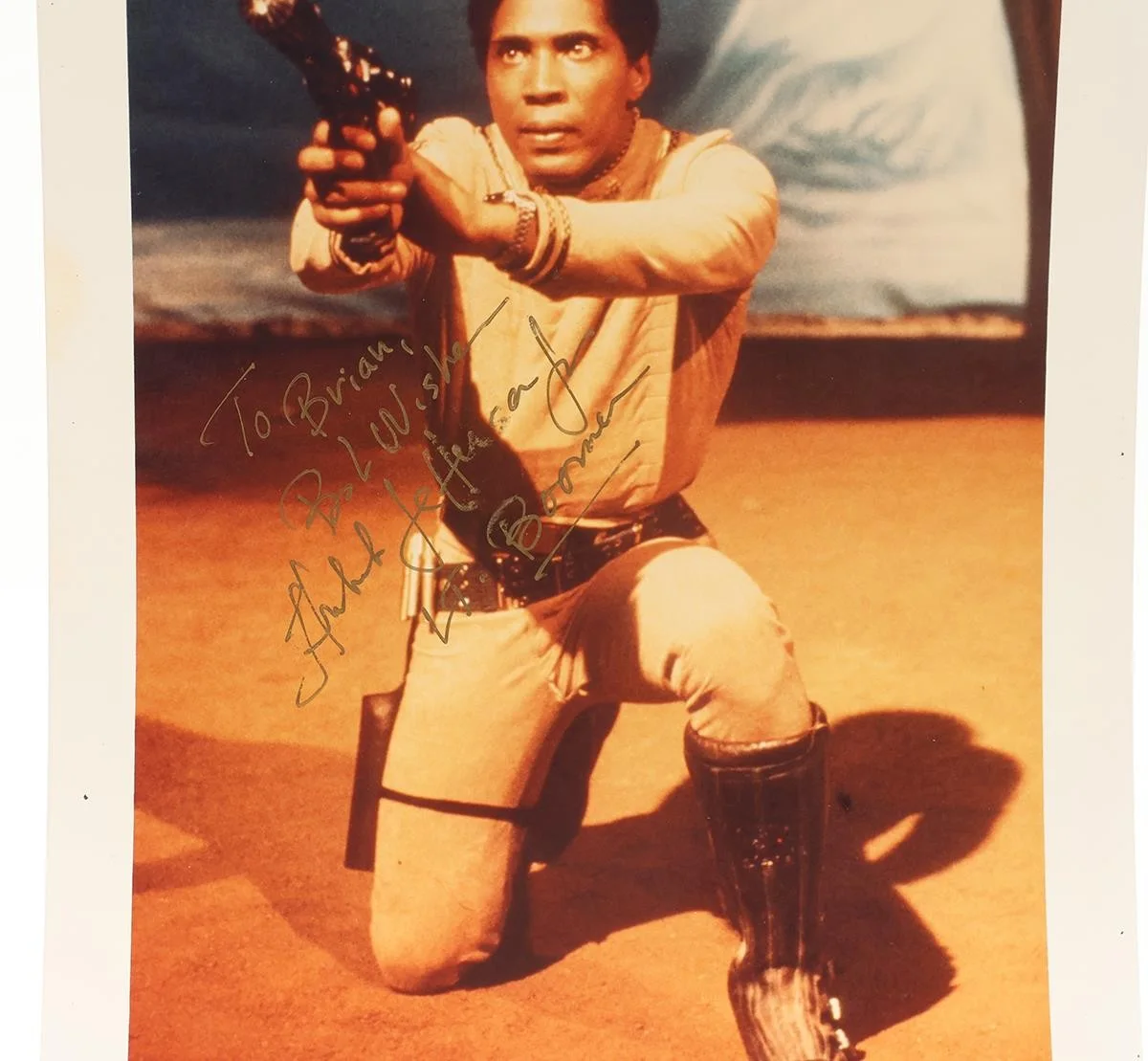 Herbert Jefferson Jr — LT. Boomer Battlestar Galactica Herbert Jefferson Jr. AUTOGRAPHED 8x10 Photo, image 3