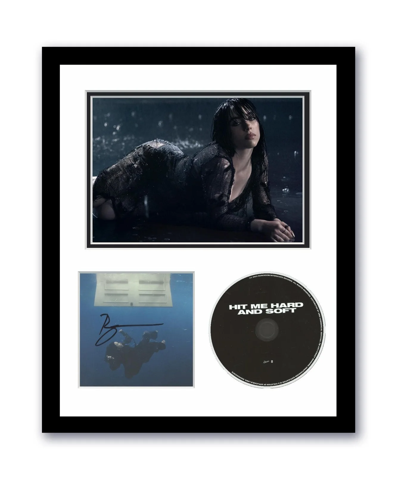 Billie Eilish — Billie Eilish Autographed Signed 11x14 Framed CD Photo Hit Me Hard And Soft ACOA