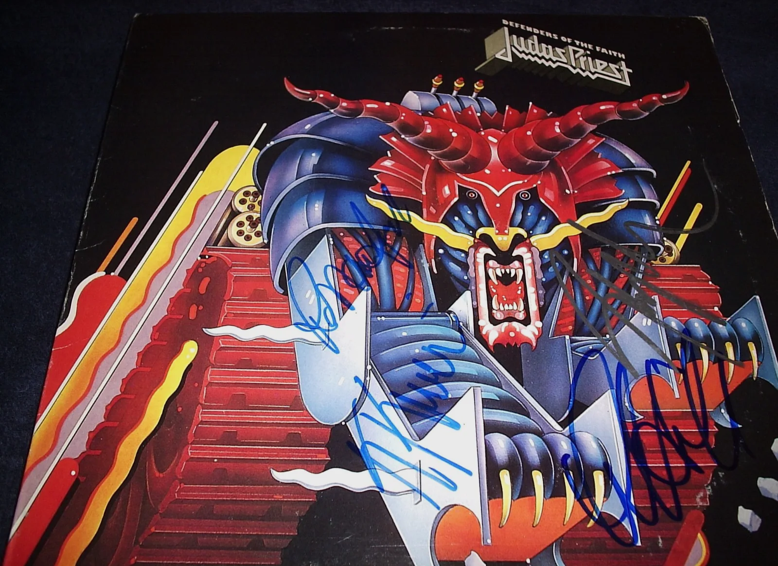 JUDAS PRIEST SIGNED RECORD "DEFENDERS OF THE FAITH" 4 MEMBERS XRARE! L@@K PROOF!, изображение 2