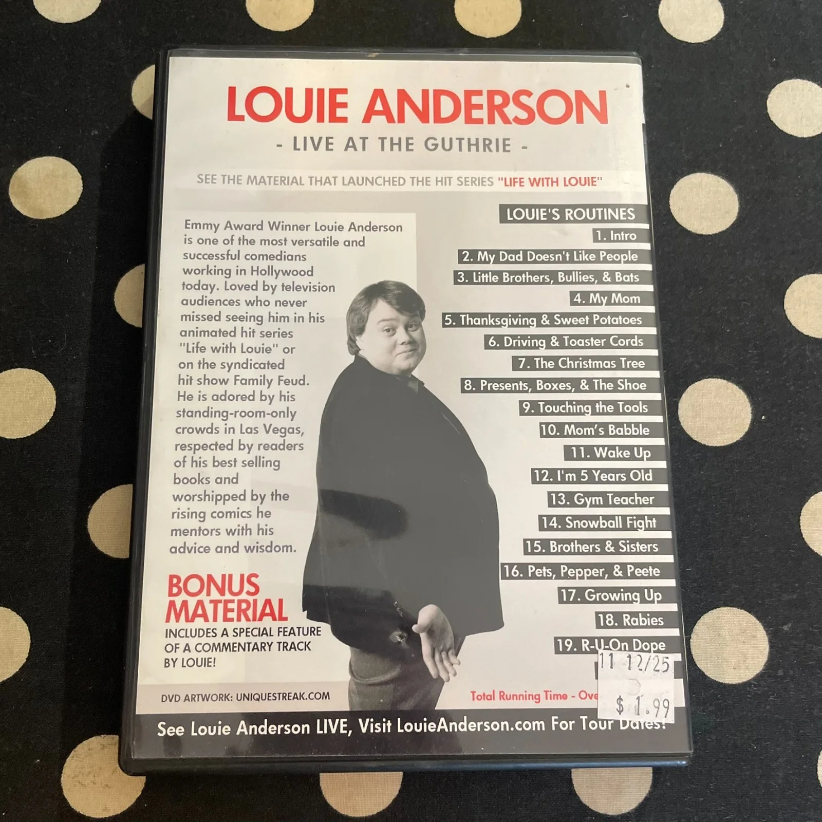 Louie Anderson — Louie Anderson MOM! Louie's Looking At Me Again! Live at the Guthrie DVD SIGNED, image 2