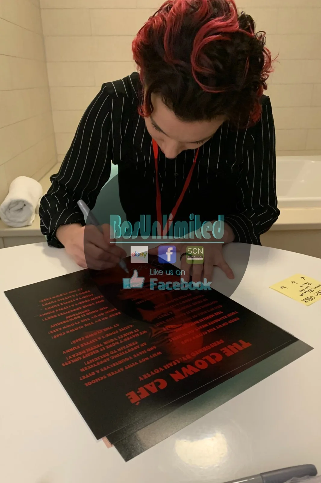Leah Voysey signed Terrifier 2 Clown Cafe Host 11x14 Lyric Photo EXACT PROOF B, image 3