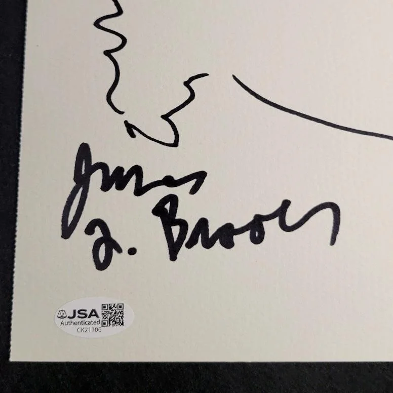 Matt Groening — Matt Groening + James L Brooks signed Original Blinky Fish 11x14 sketch auto JSA, image 3