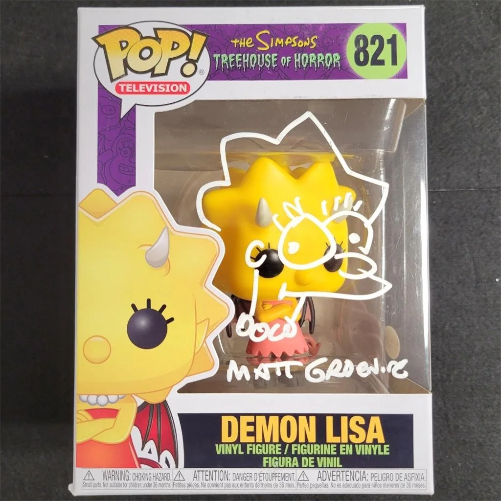 Matt Groening — Matt Groening signed sketch The Simpsons Demon Lisa Funko Pop! 821 autograph JSA, изображение 2