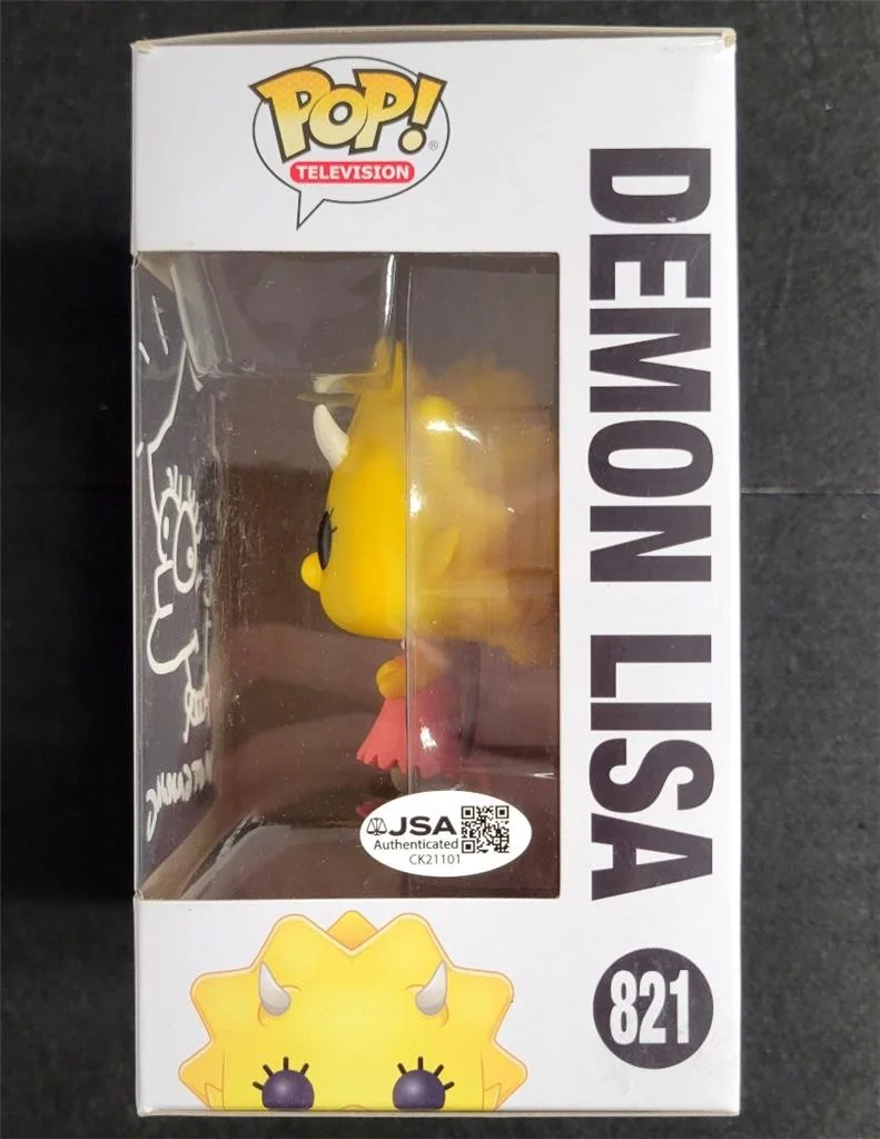 Matt Groening — Matt Groening signed sketched The Simpsons Lisa Funko Pop! 821 autograph JSA, image 3