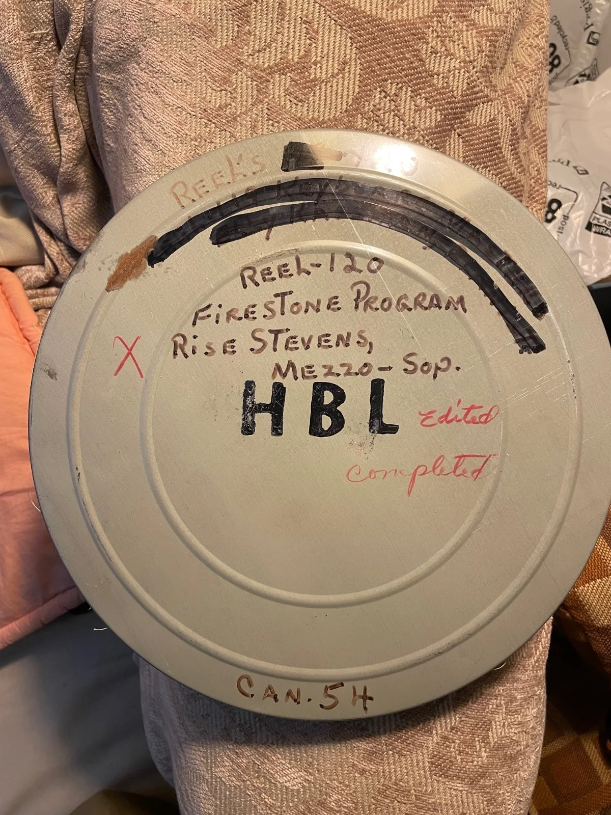 WNBC May 14, 1951 Firestone Program w/Rise Stevens Mezzo Soprano - Acetate Reel, image 2
