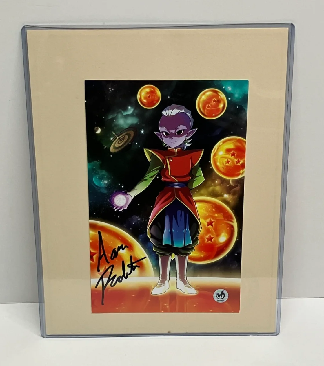 Aaron Roberts — Aaron Roberts "Dragon Ball Super" Hand Signed 8.5 x 5.5 Artwork Card with COA