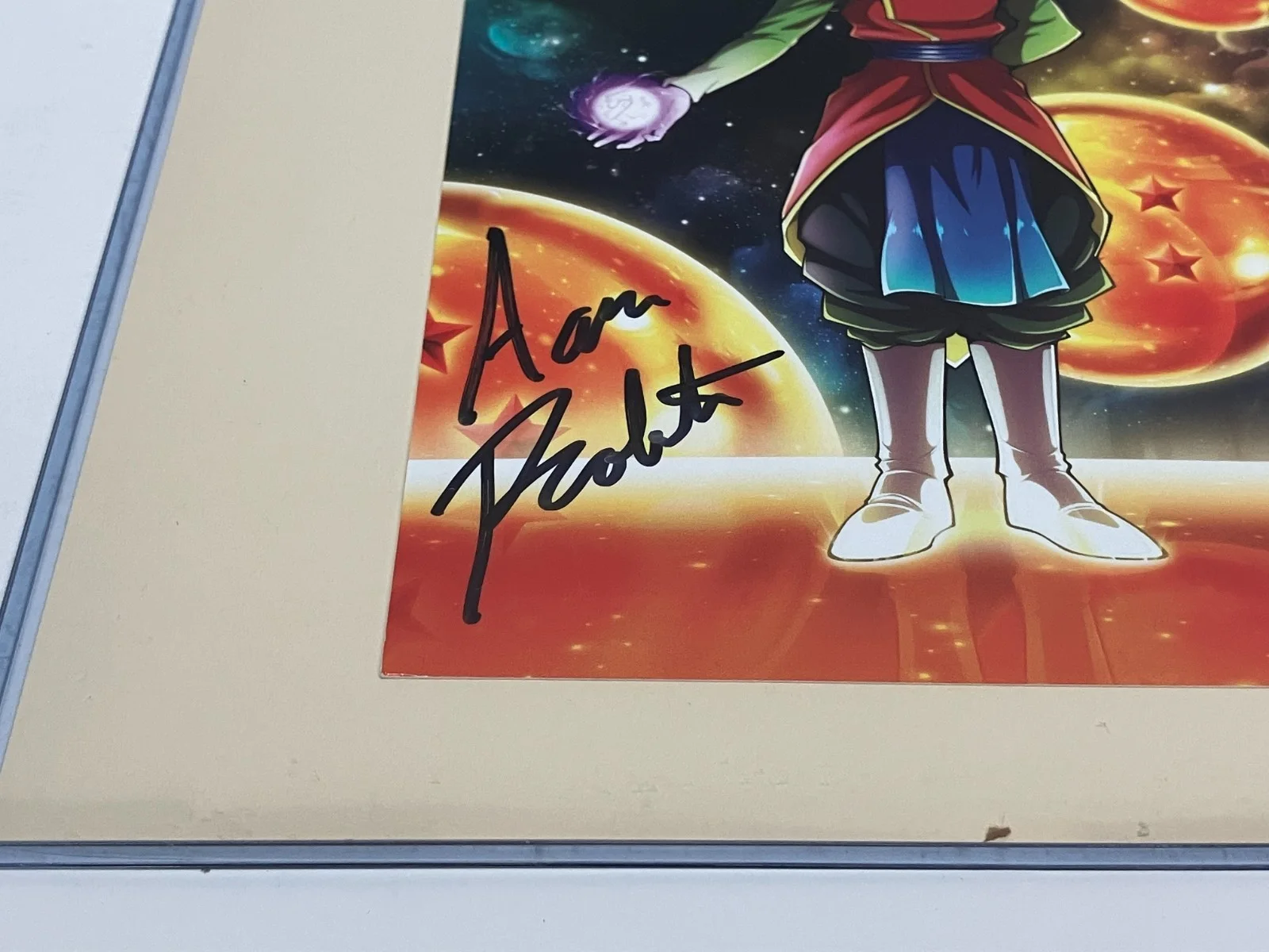 Aaron Roberts — Aaron Roberts "Dragon Ball Super" Hand Signed 8.5 x 5.5 Artwork Card with COA, изображение 2