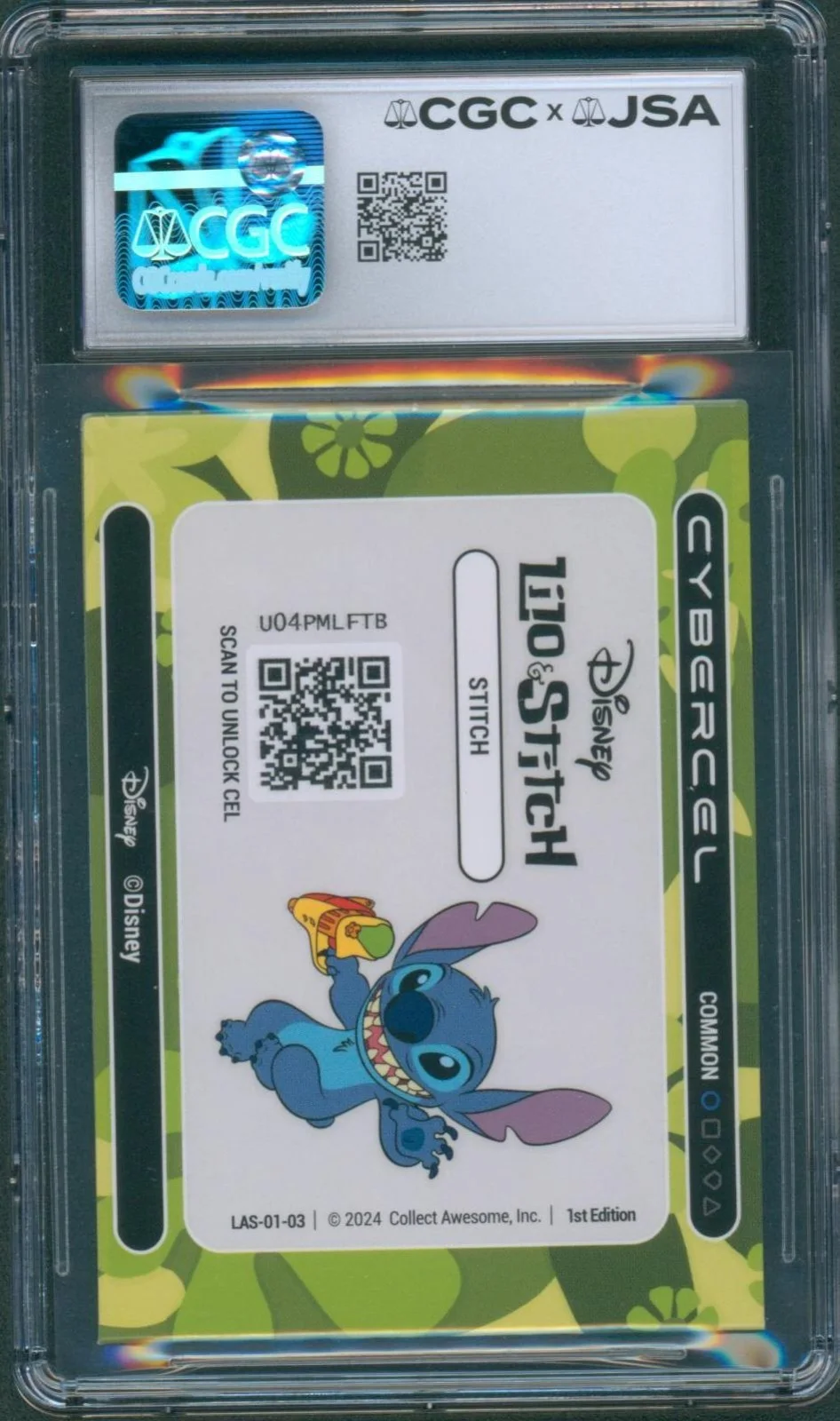 Chris Sanders — Chris Sanders Signed Lilo & Stitch Card Gem Mint 10 Cybercel Auto CGC x JSA SLAB, изображение 2