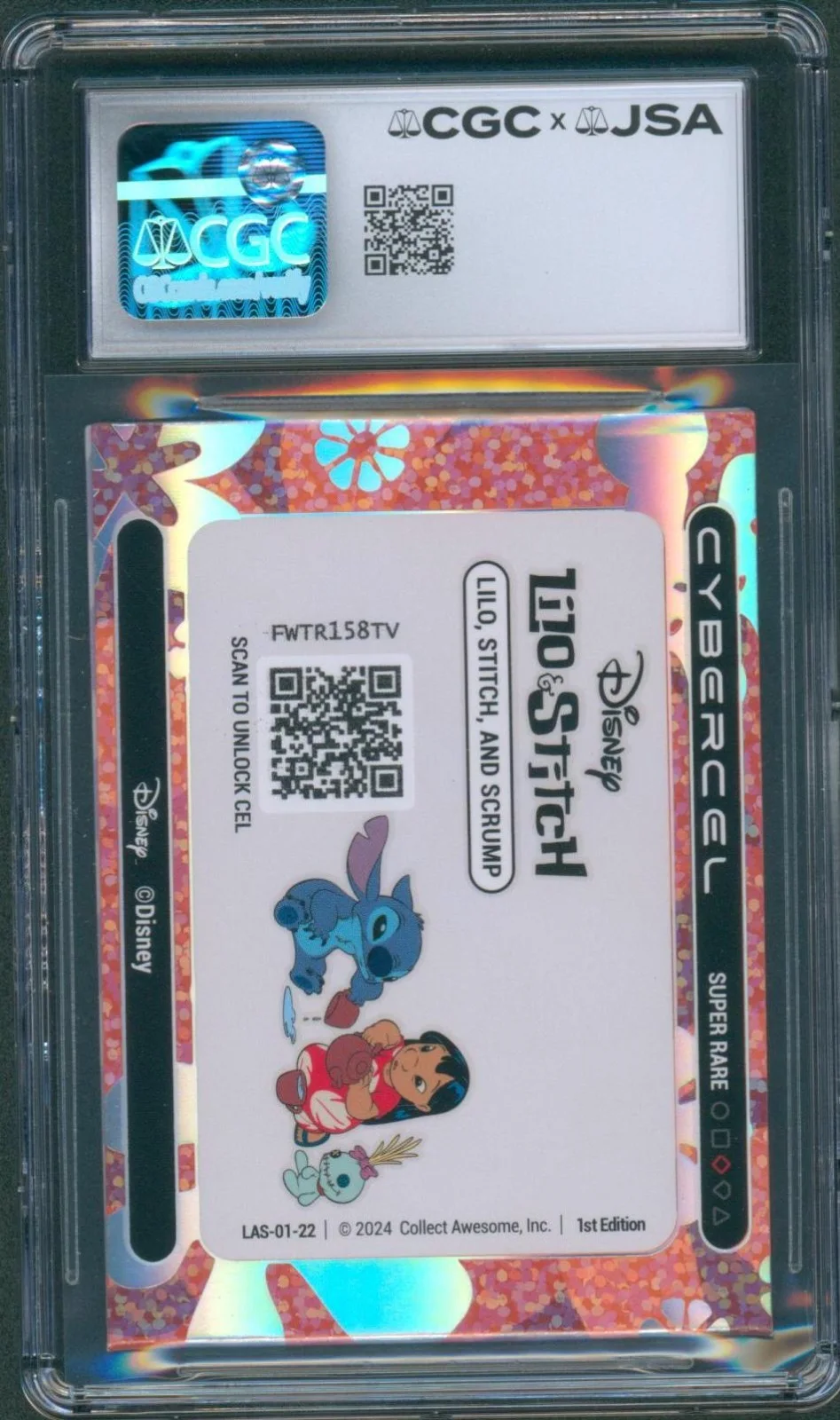 Chris Sanders — Chris Sanders Signed Lilo & Stitch Card Super Rare Cybercel Auto CGC x JSA SLAB, изображение 2