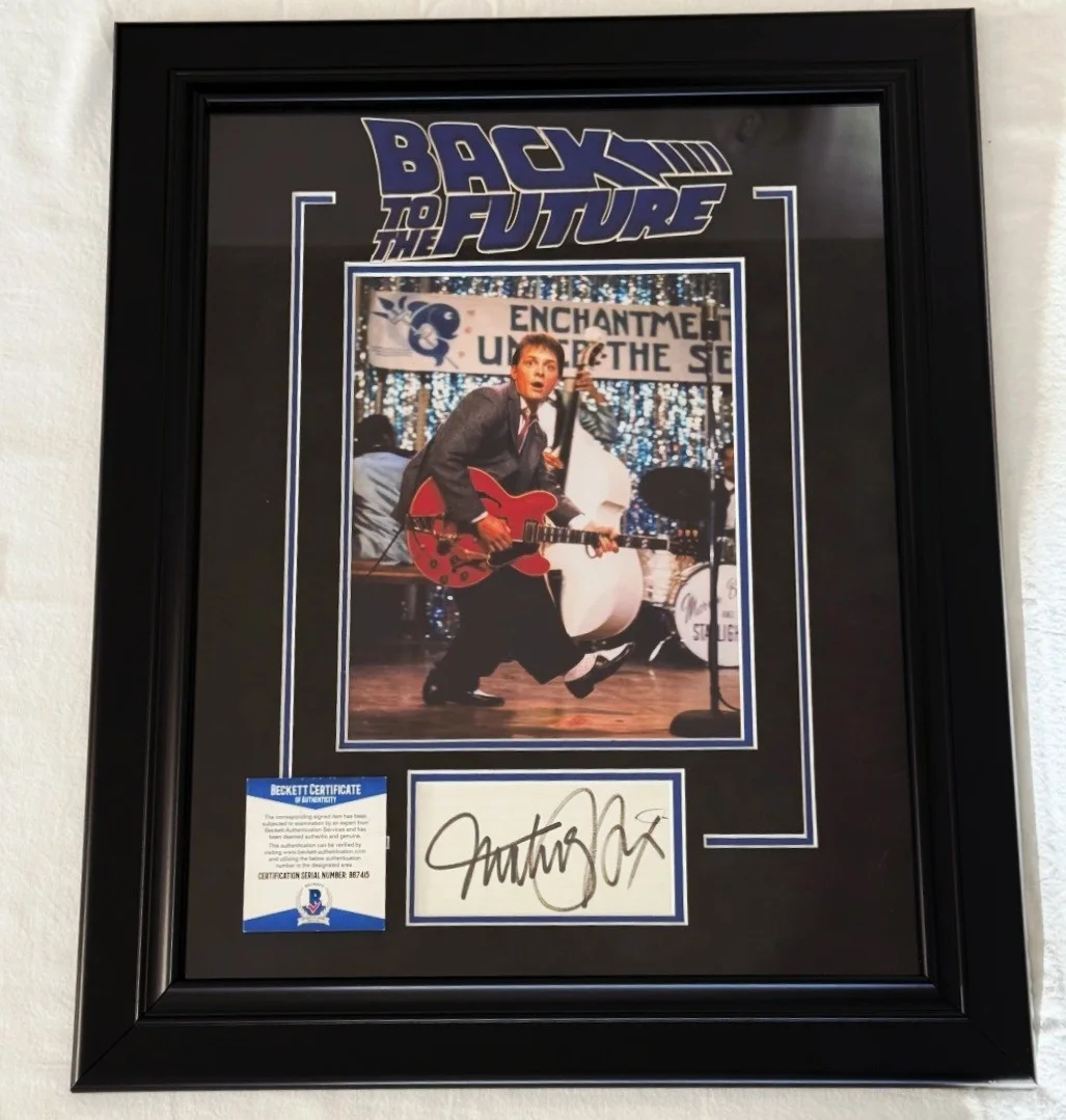 Michael J Fox — Michael J Fox Signed Cut Back to the Future Framed Display Beckett COA, image 3