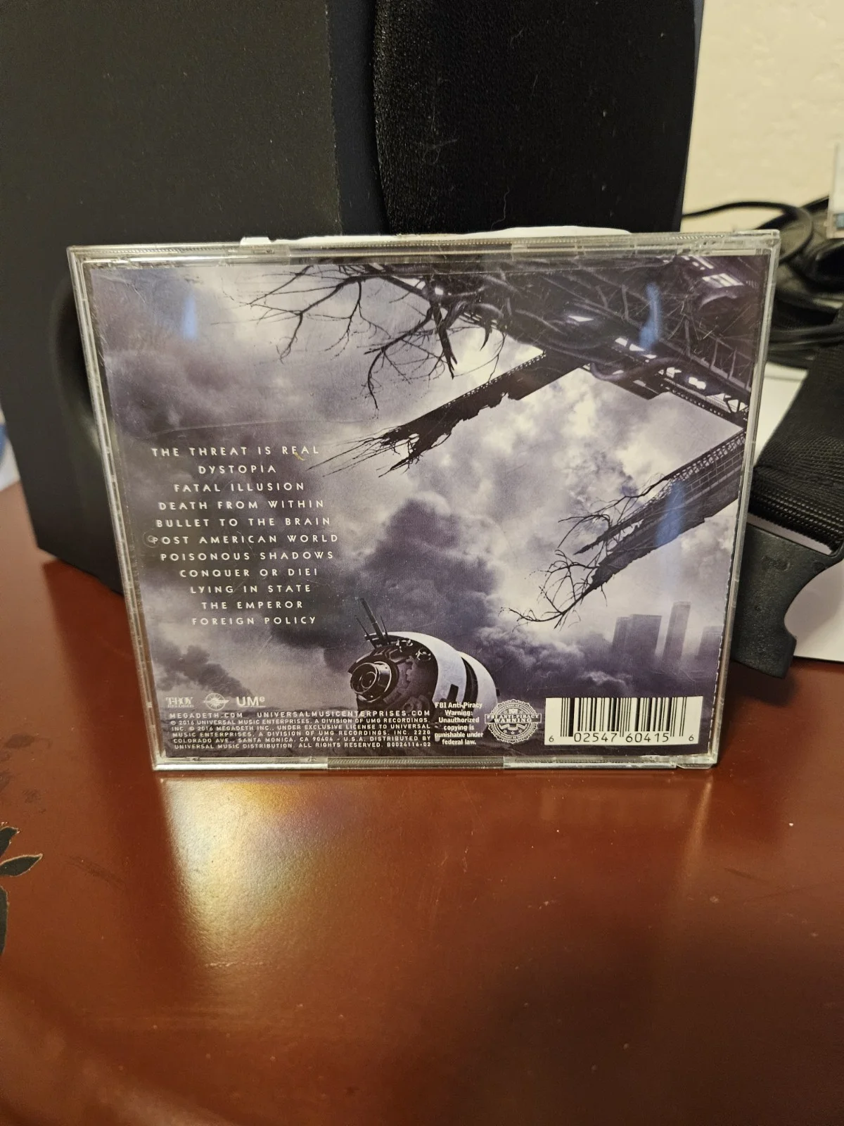 Rare! Dystopia by MEGADETH Signed Autographed CD by All Members! David Mustaine, image 3