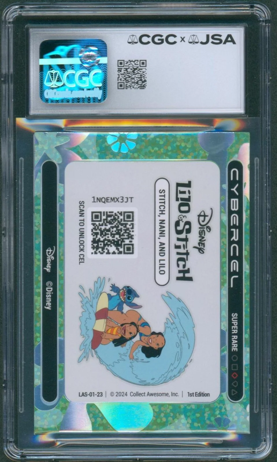 Chris Sanders — Chris Sanders Signed Lilo & Stitch Card Mint 9 Cybercel Autograph CGC x JSA SLAB, изображение 2