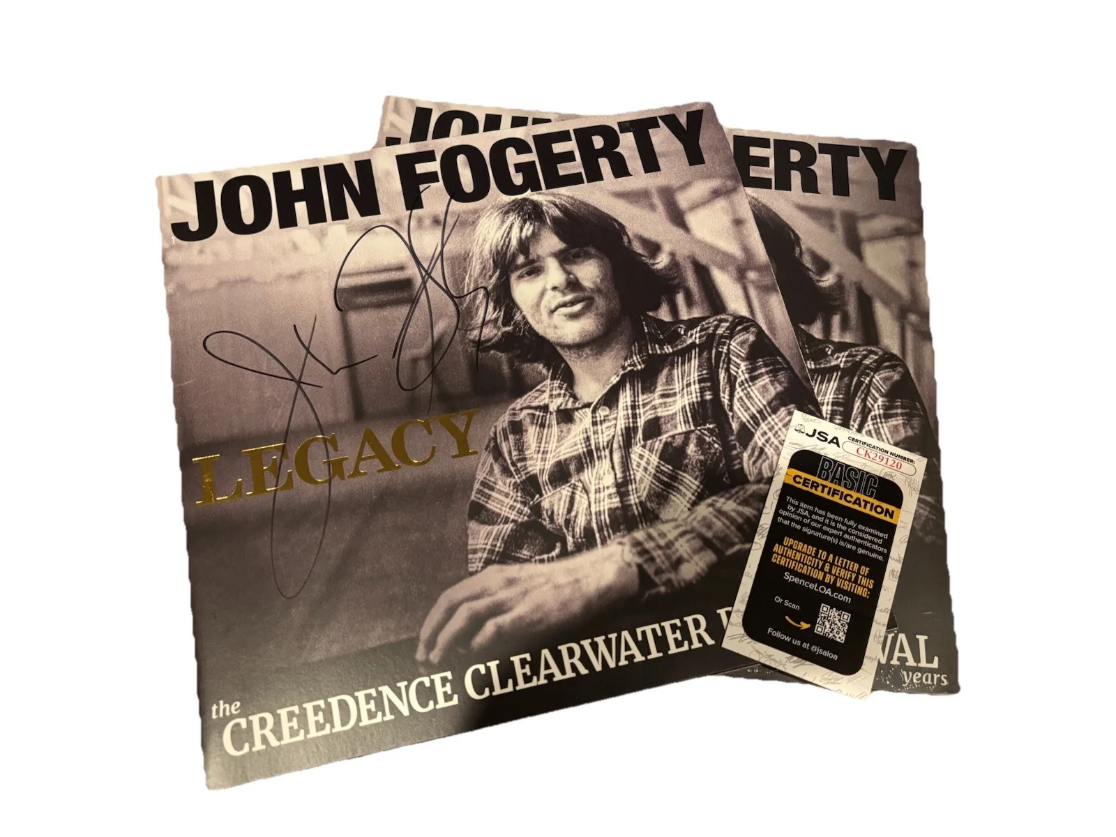 JOHN FOGERTY LEGACY CREEDENCE CLEARWATER REVIVAL SIGNED VINYL LP JSA autograph, image 2