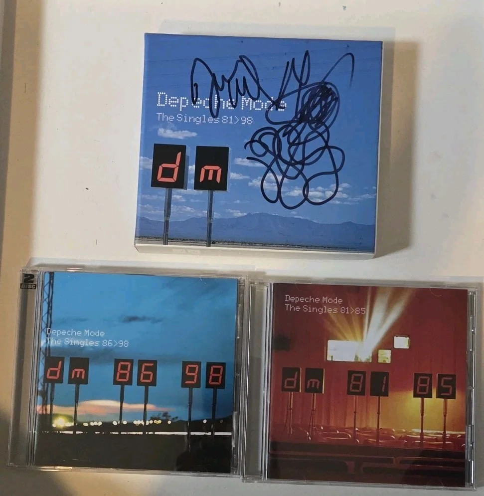 Depeche Mode The Singles 81-98 Cd Box Set Signed Autographed By 3, image 3