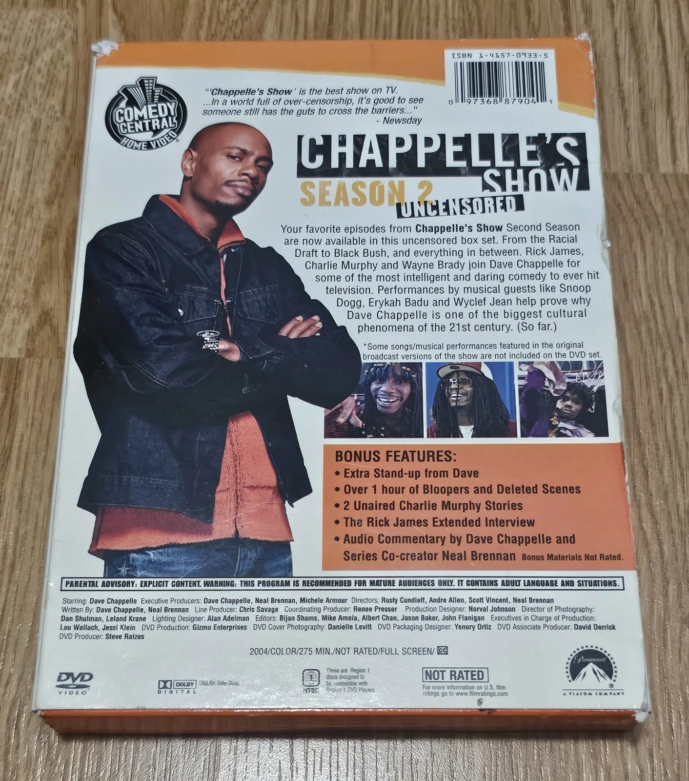 Dave Chappelle — Dave Chappelle Signed Chappelle's Show Season 2 Uncensored DVD PSA/DNA, image 3